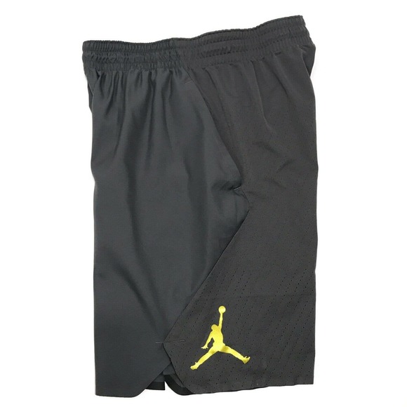 jordan black and gold shorts